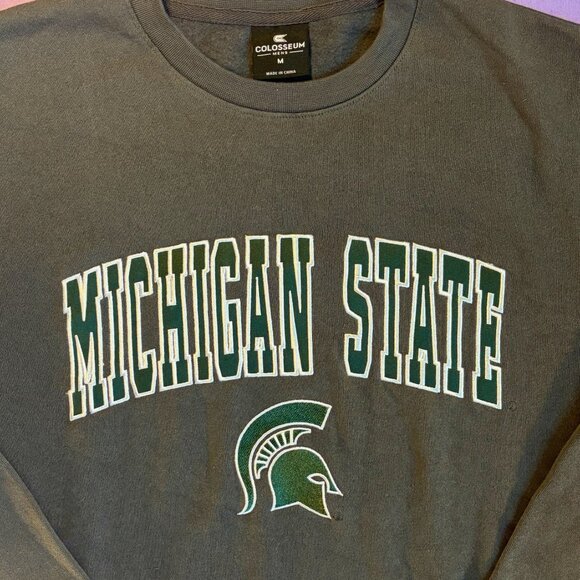 NWT Colosseum Michigan State Spartans Crewneck Sweatshirt M - Picture 3 of 4